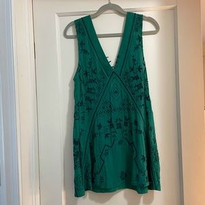 Free People green mini dress